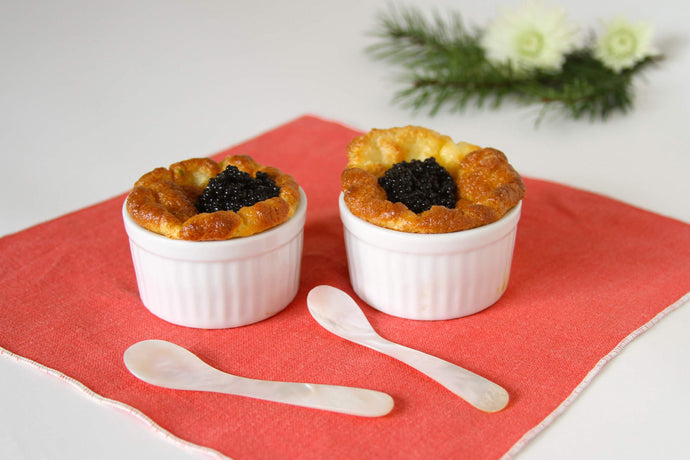 Cauliflower Soufflé with Caviar